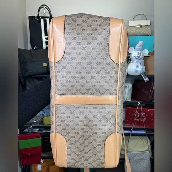 Gucci Vintage Boston Style Satchel Micro GG Coated Canvas 1980s w/ strap & COA - Picture 5 of 14